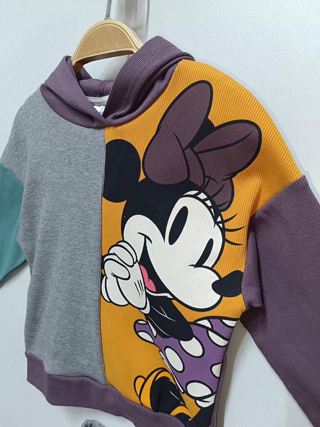 Gri Minnie Mouse Lisanslı Kız Çocuk 2'li Takım 22123-2