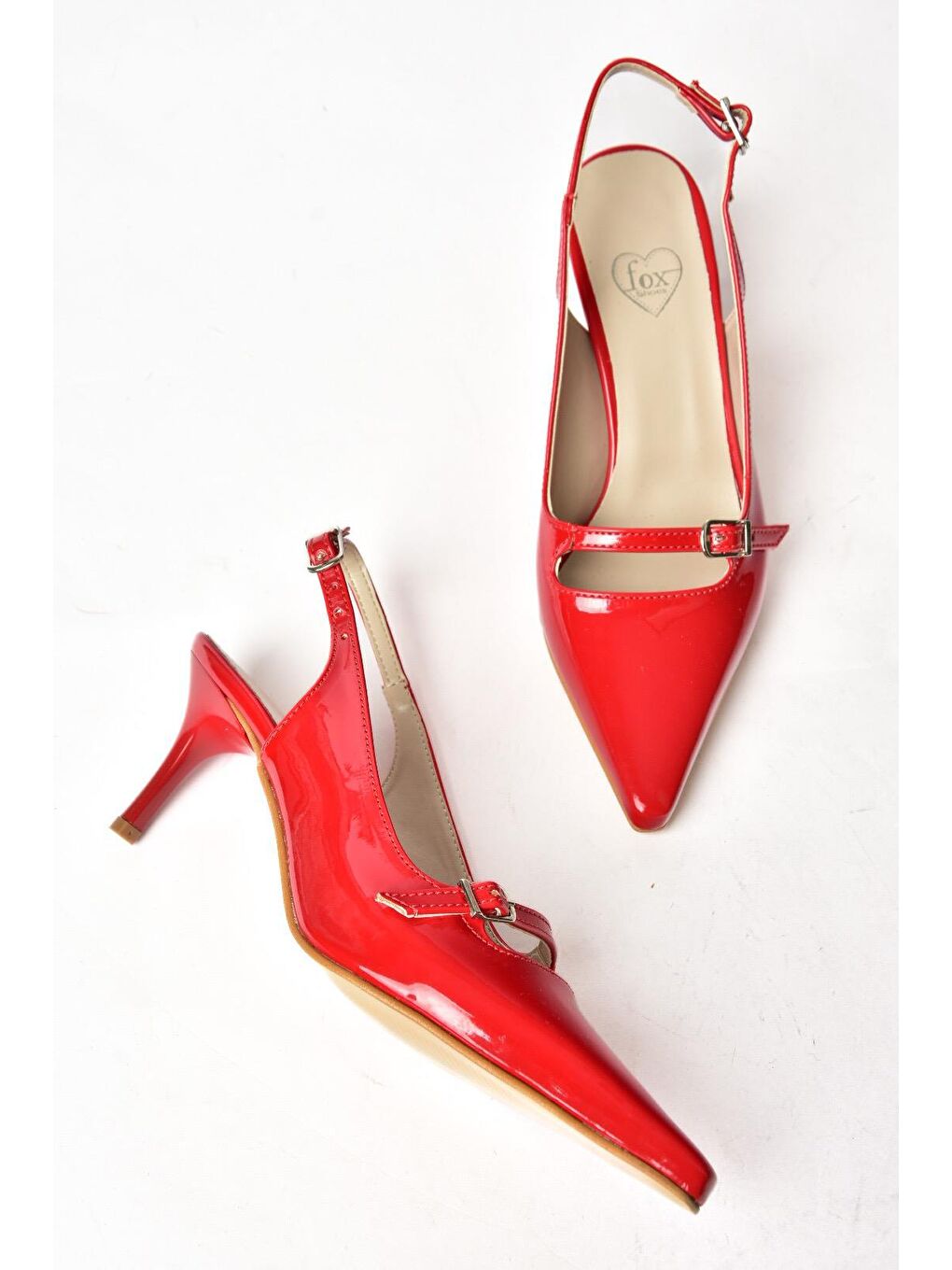 S6540722 Kırmızı Kadın Topuklu Ayakkabı