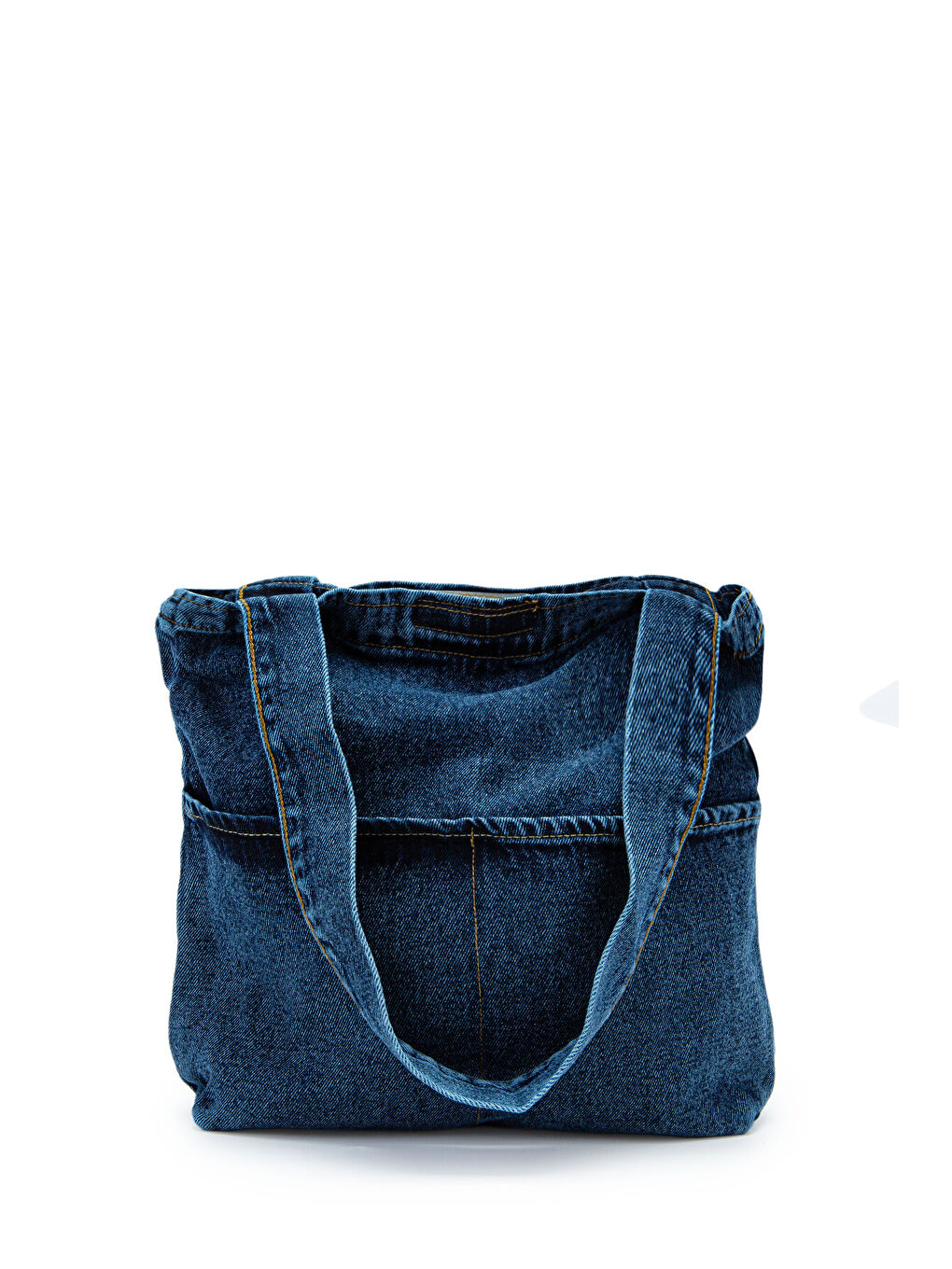 Çift Cepli Jean Kadın Kol Çanta Edgar Lacivert-1