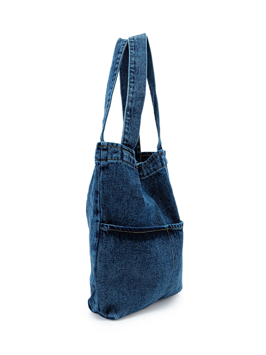 Çift Cepli Jean Kadın Kol Çanta Edgar Lacivert-2