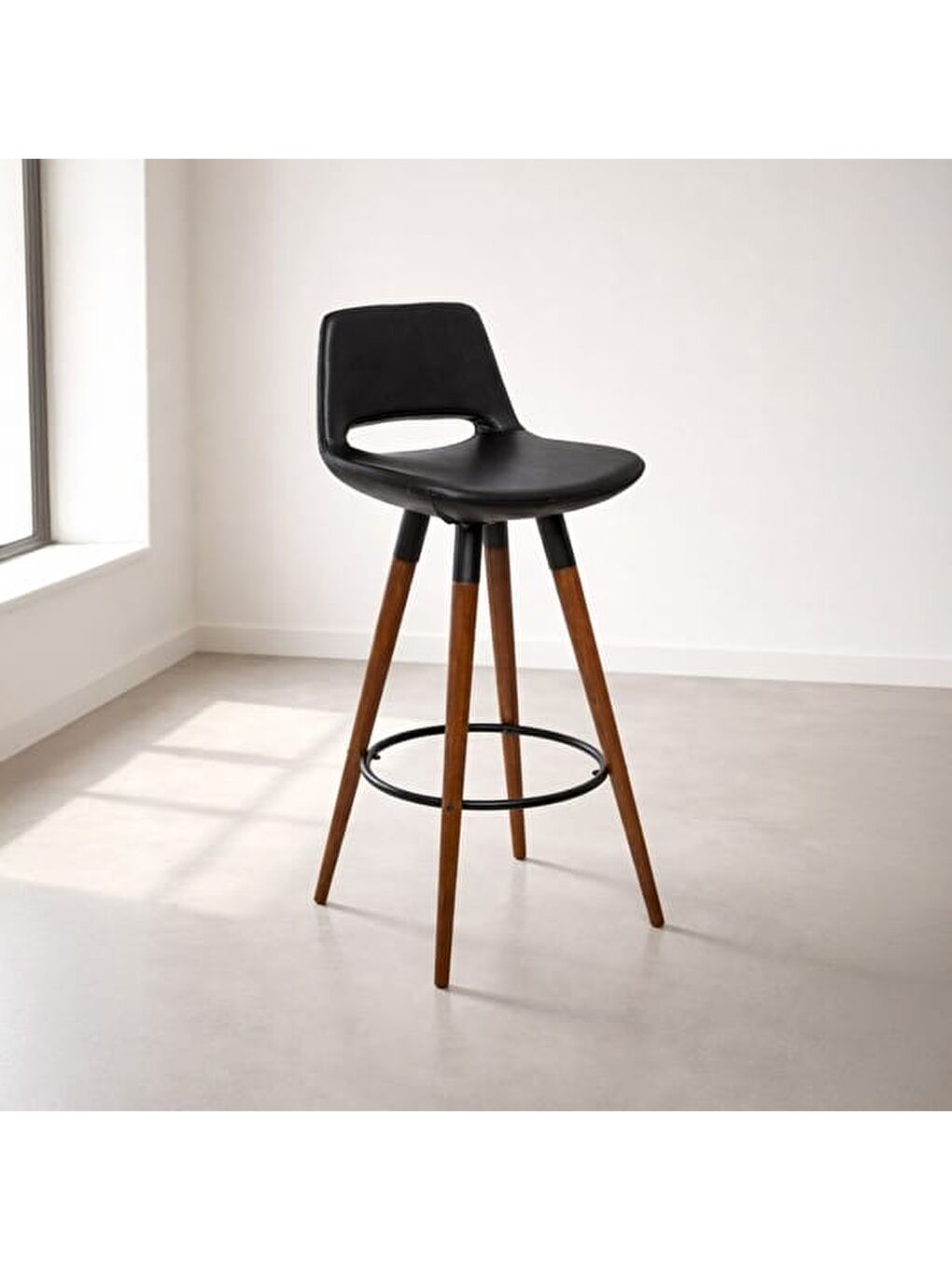 Retro Bar Taburesi - Siyah