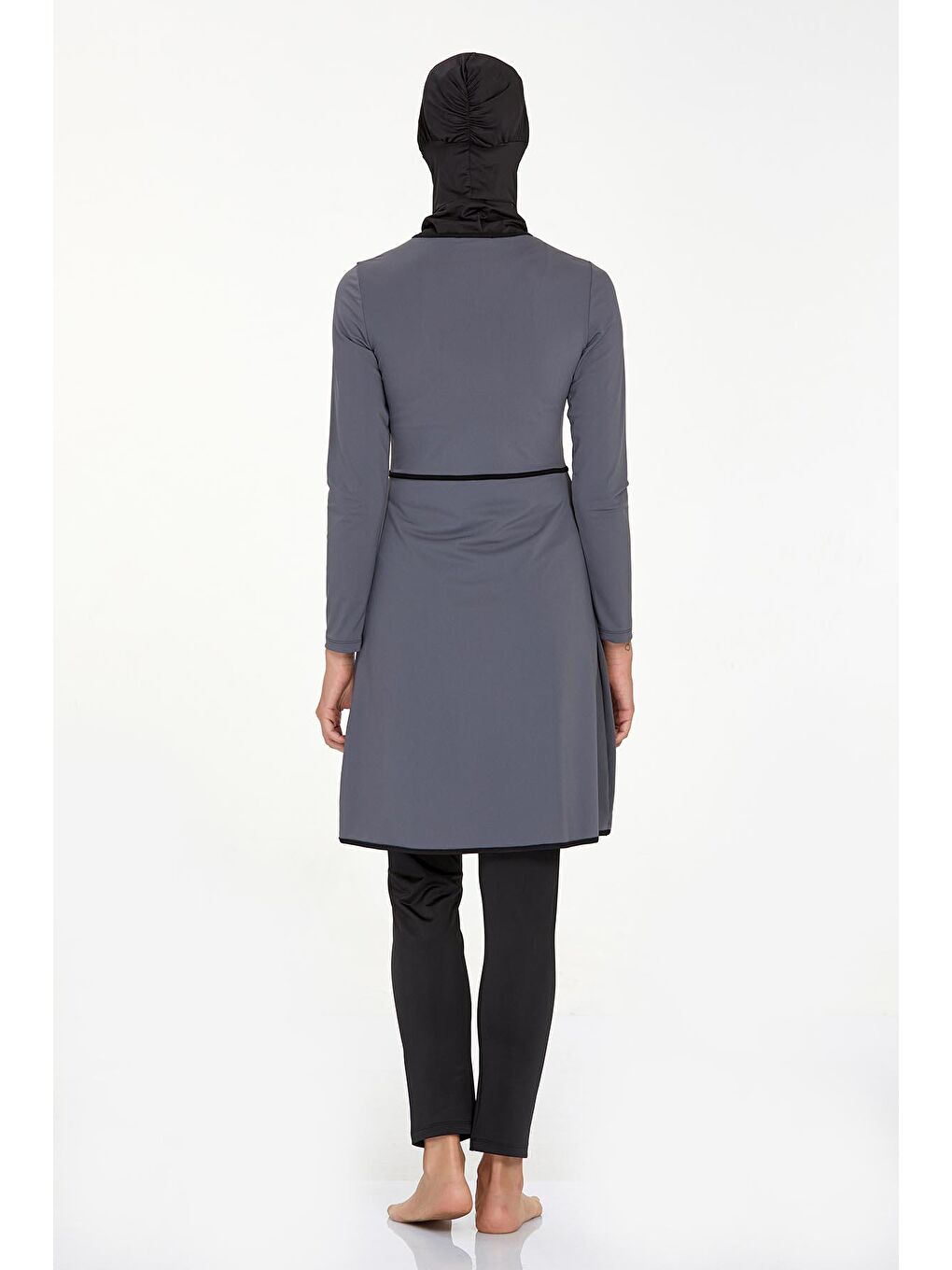 Elastanlı Tam Kapalı Tesettür Mayo Ella 4546 Antrasit-3