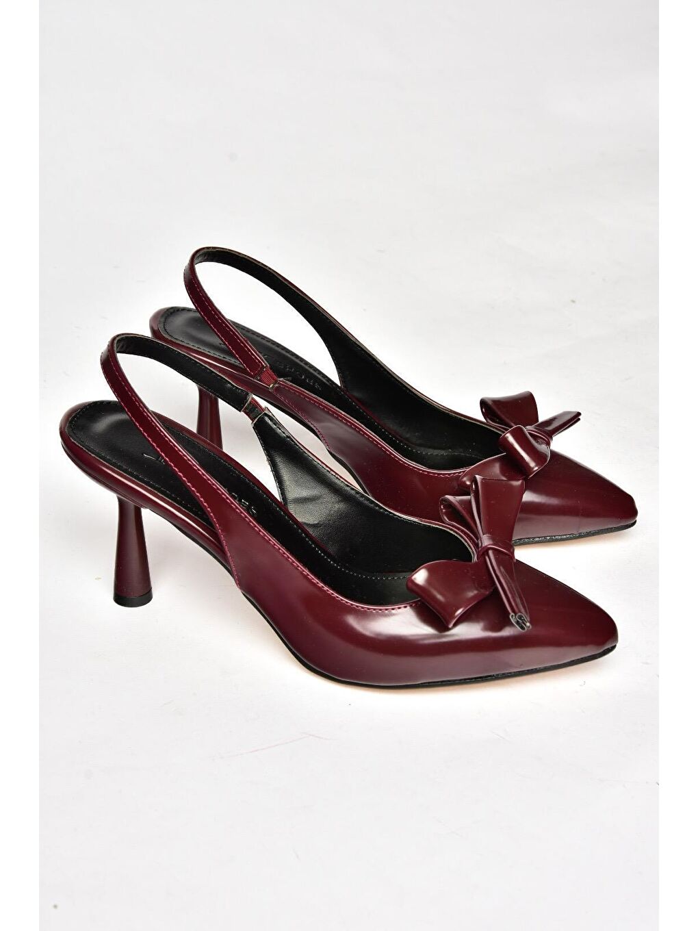 S5180819 Bordo Kadın Topuklu Ayakkabı-2