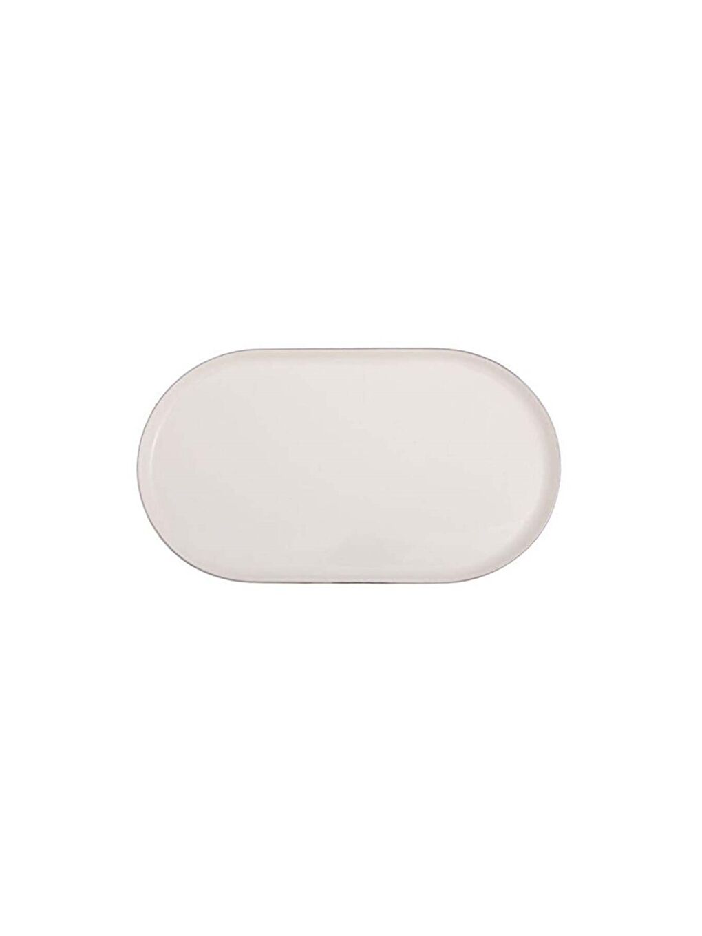 Ekru Chopin Platin Kayık Tabak 28cm Tekli