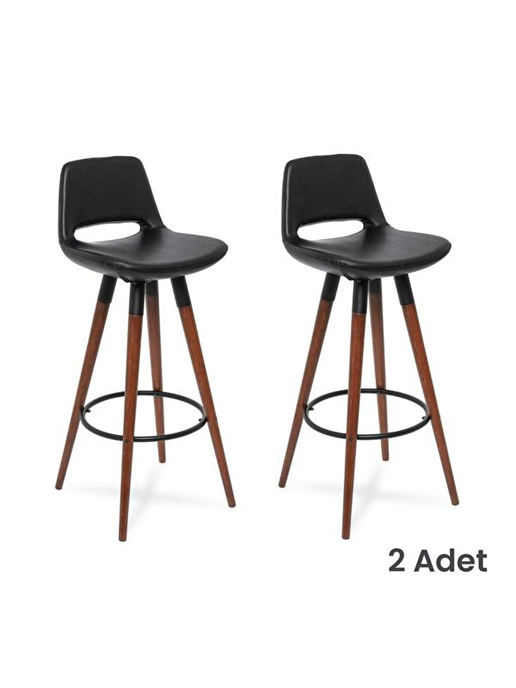 Retro 2'li Bar Taburesi - Siyah - 107 cm