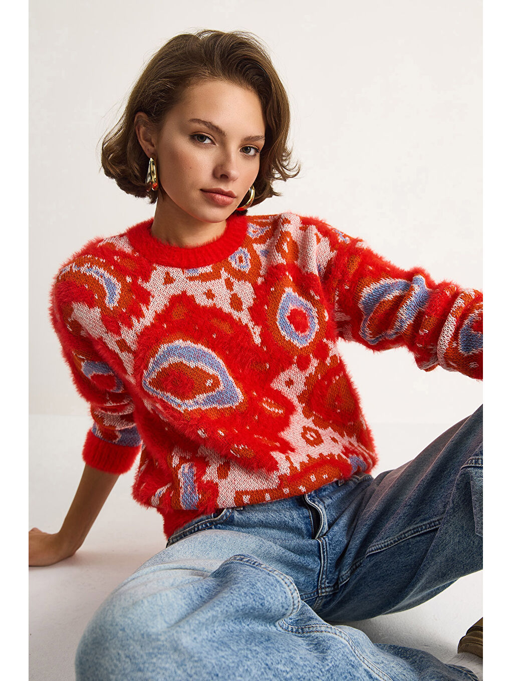 Turuncu Kadın Sakal Kazak-1