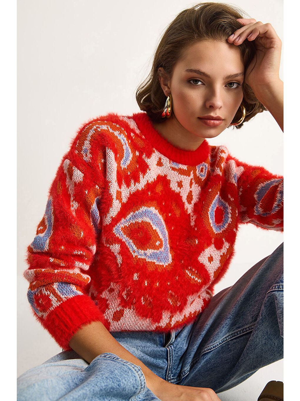 Turuncu Kadın Sakal Kazak-3