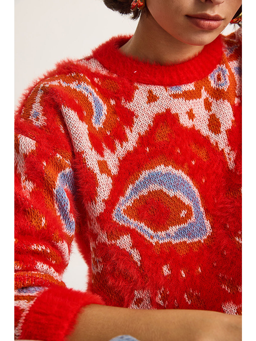 Turuncu Kadın Sakal Kazak-4