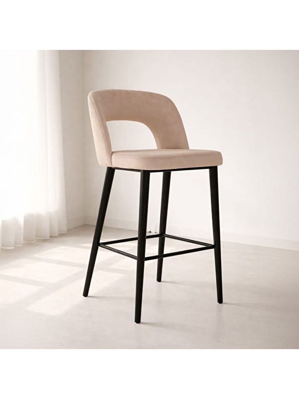 Ekru Sunny Bar Sandalyesi - Krem