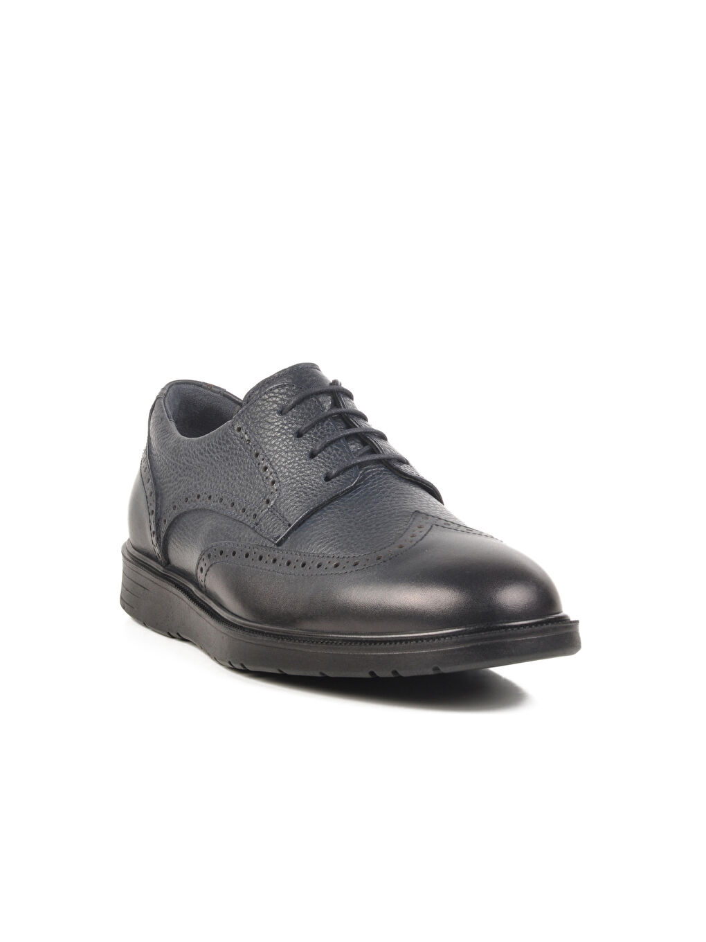 Lacivert Jel Taban Ortopedik Hakiki Deri Erkek Casual Ayakkabı M-2