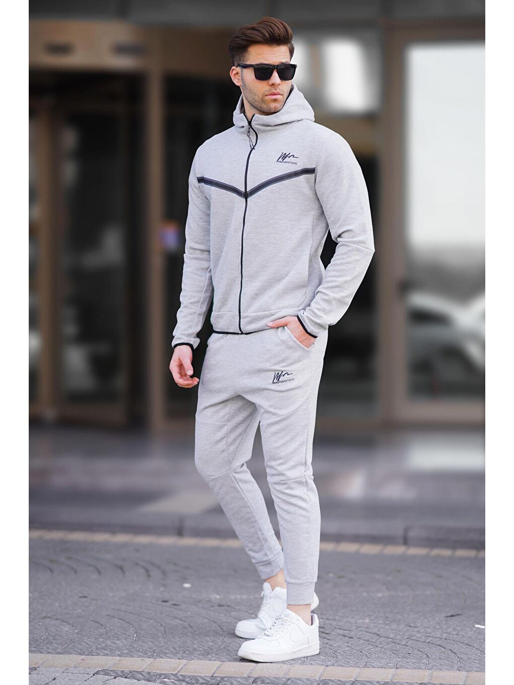 Grimelanj Kapüşonlu Jogger Erkek Eşofman Takımı 5673