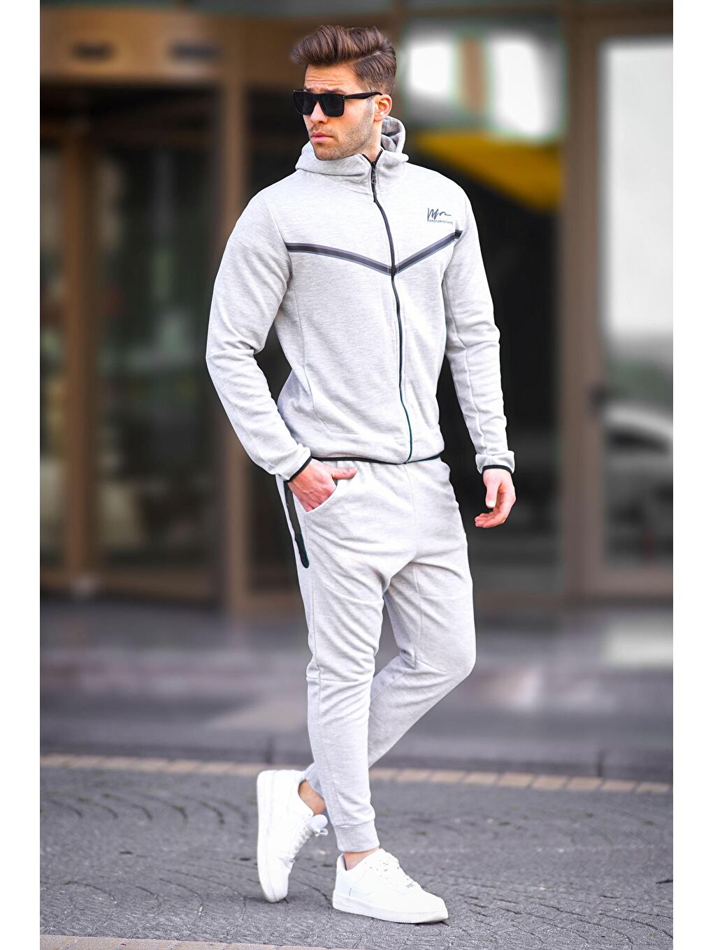 Grimelanj Kapüşonlu Jogger Erkek Eşofman Takımı 5673-1