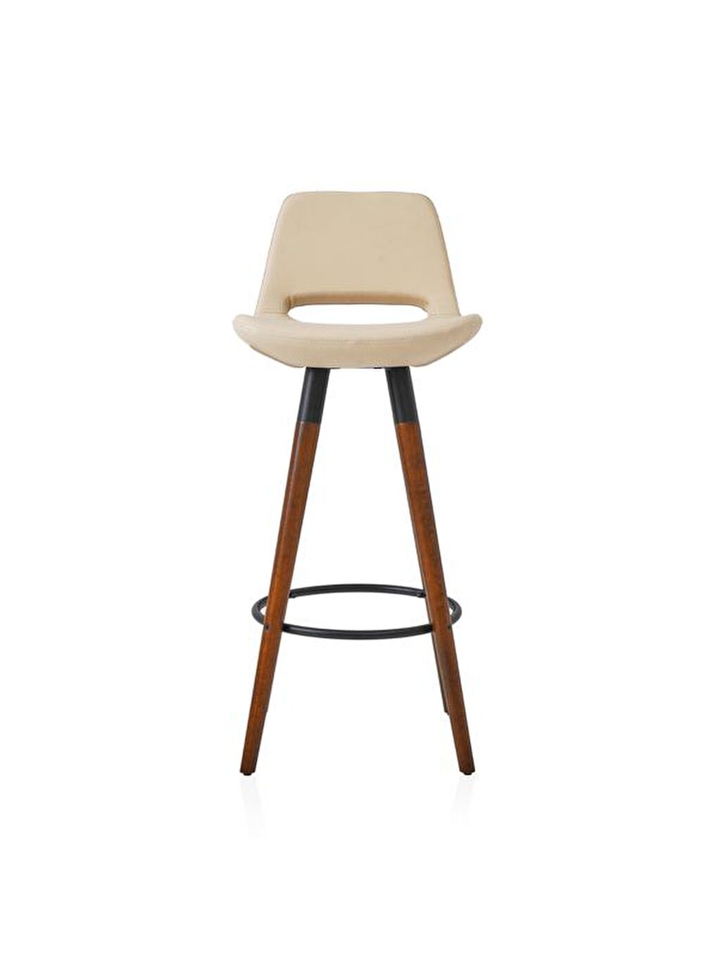 Ekru Retro 2'li Bar Taburesi - Krem - 107 cm-2