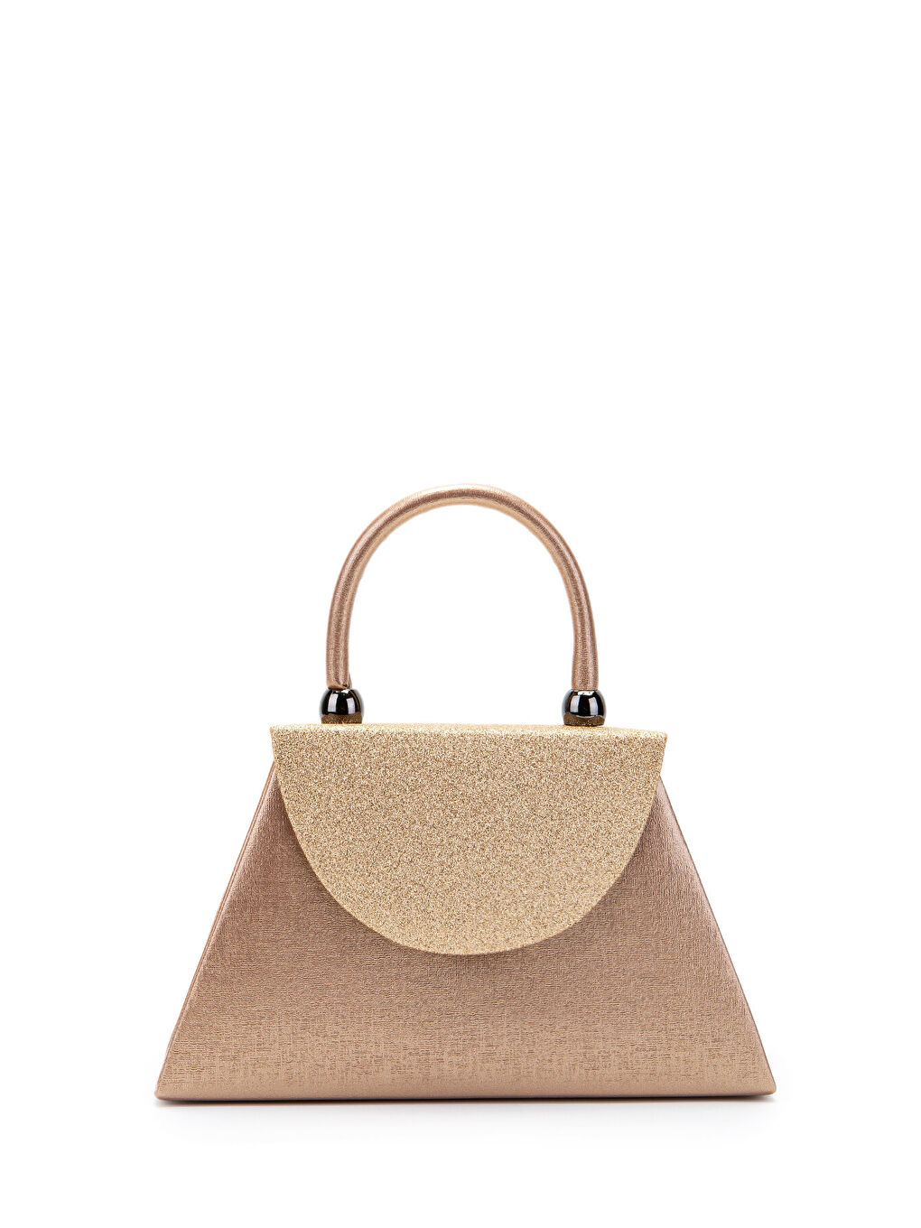 Pembe Minimalist Tasarım Simli Kapaklı Lip Abiye El Çantası Pudra