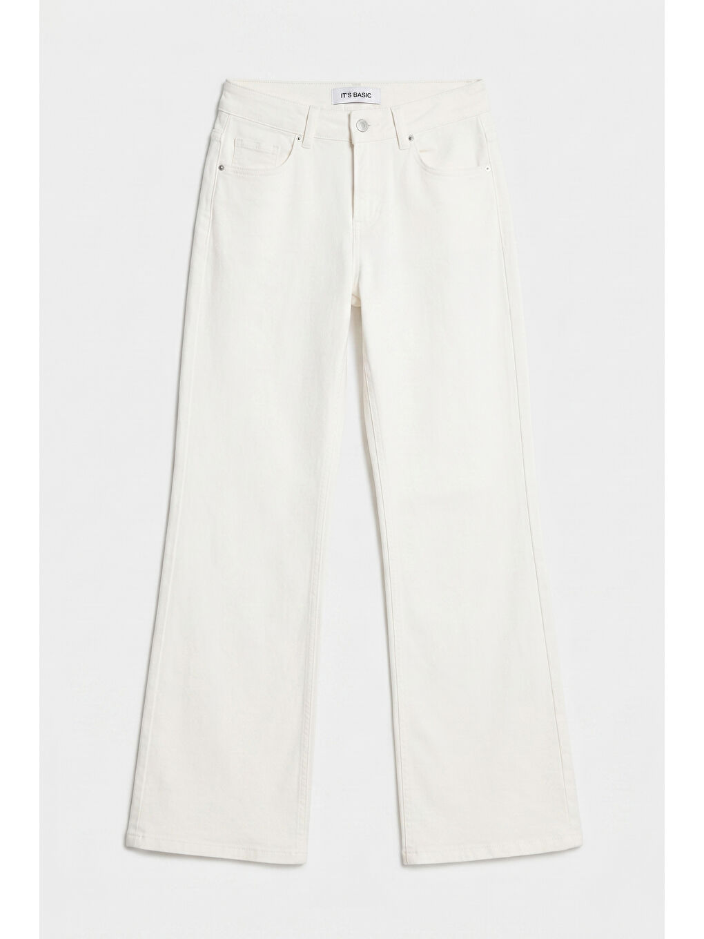 Kadın Kırık Beyaz 7s6-101 Mid Rise Flare Fit Denim Jean-3