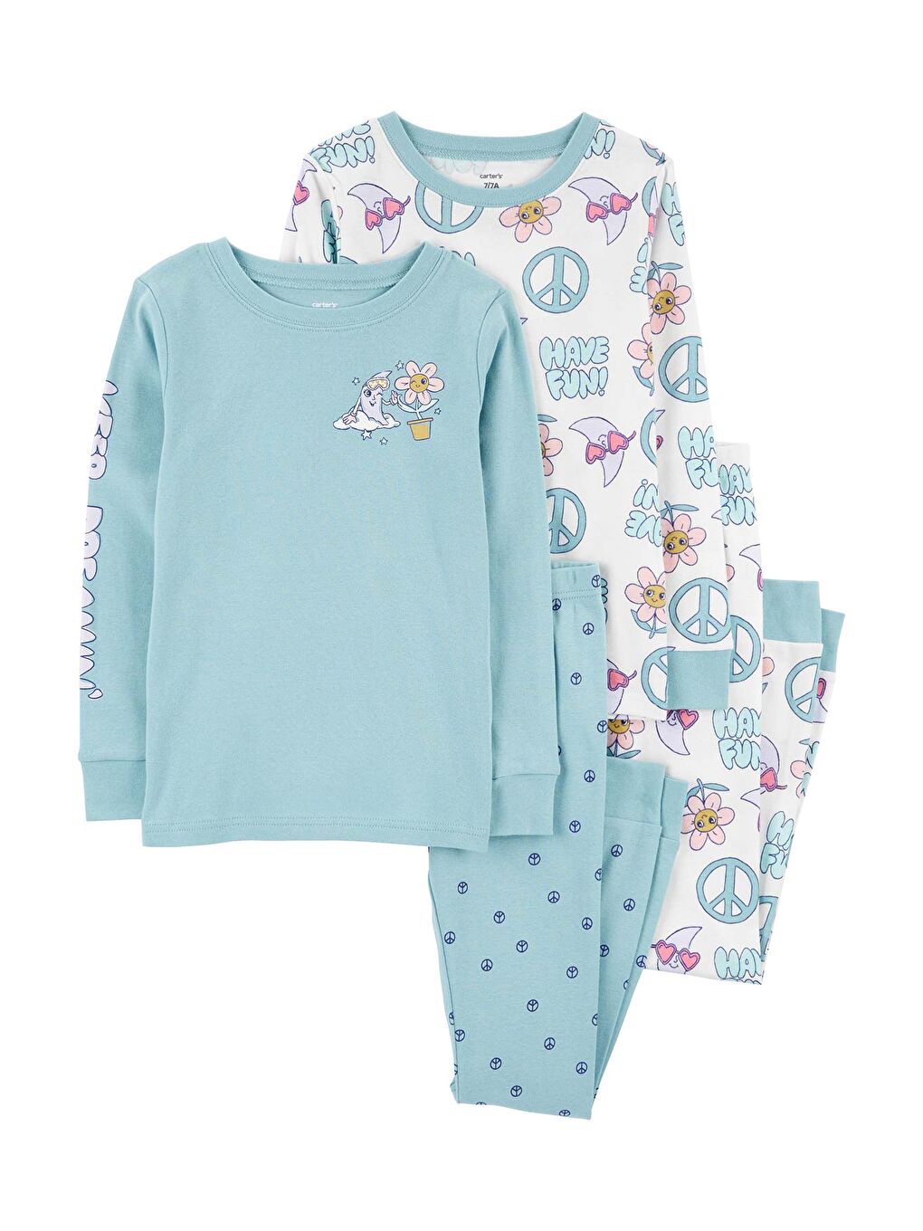 Carter's Karışık Kız Çocuk Pijama Set 4'lü Paket