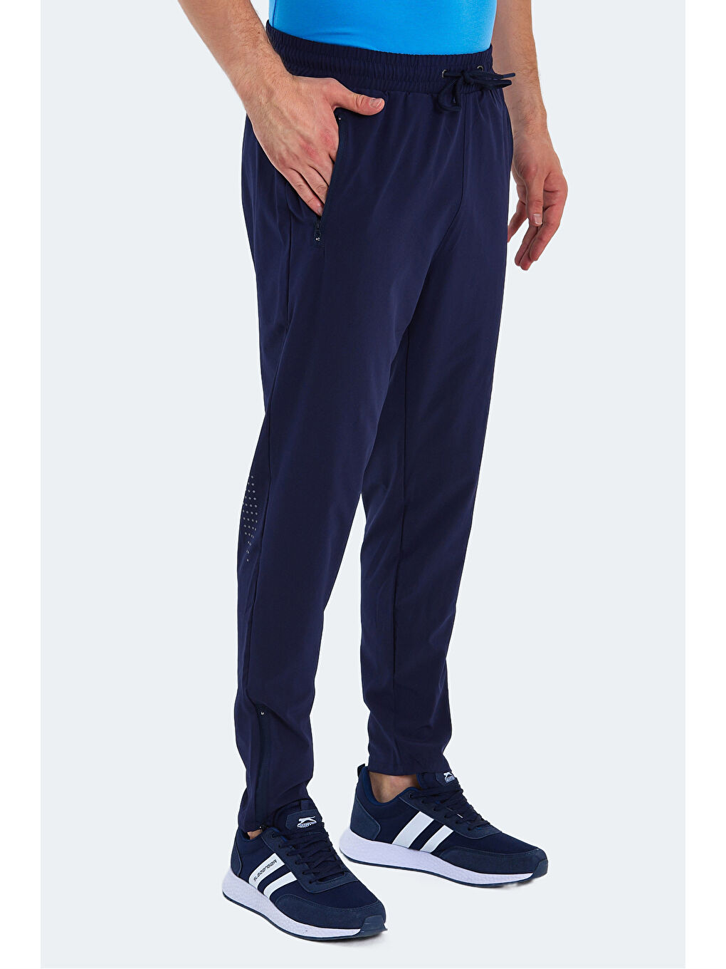 GRIET 2 Lİ SET Erkek Fermuar Cepli Siyah - Lacivert Eşofman Altı-6