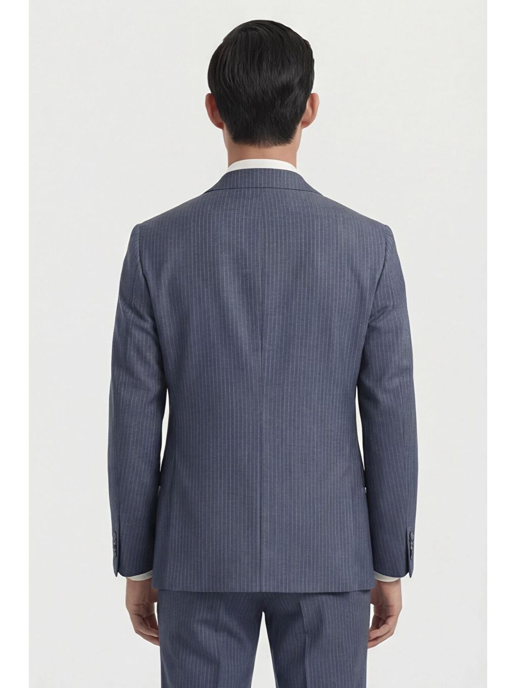 Giotelli Açık Lacivert Normal Kesim Regular Fit Dokuma Çizgili Takım Elbise-3