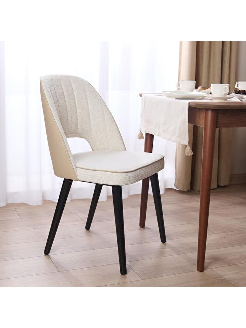 Ekru Sunny Sandalye - Krem