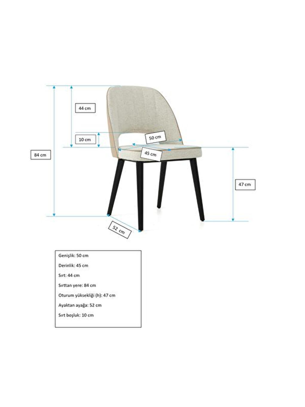 Ekru Sunny Sandalye - Krem-1