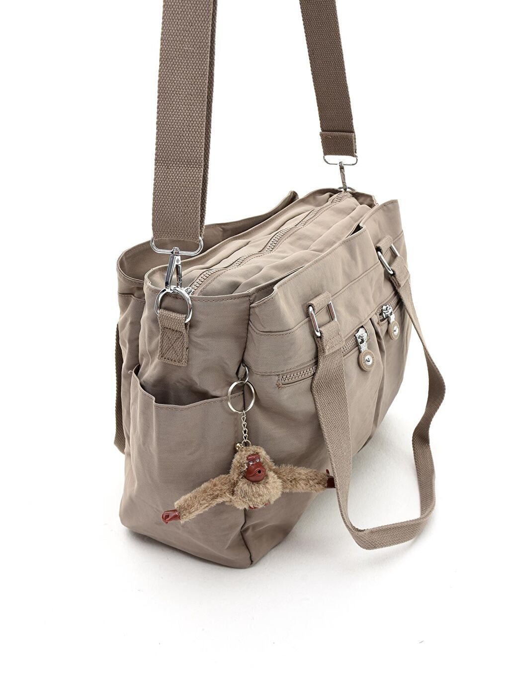 Bej Montello Çok Bölmeli Fonksiyonel Omuz ve Postacı Çantası BP-4858O-4