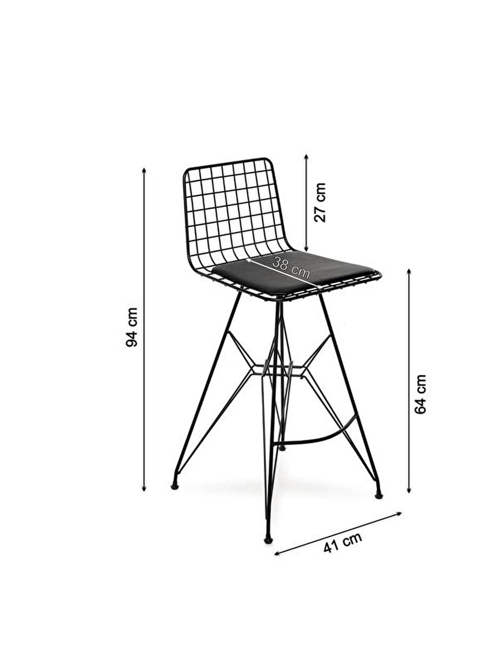 Tel Bar Taburesi - Siyah-4