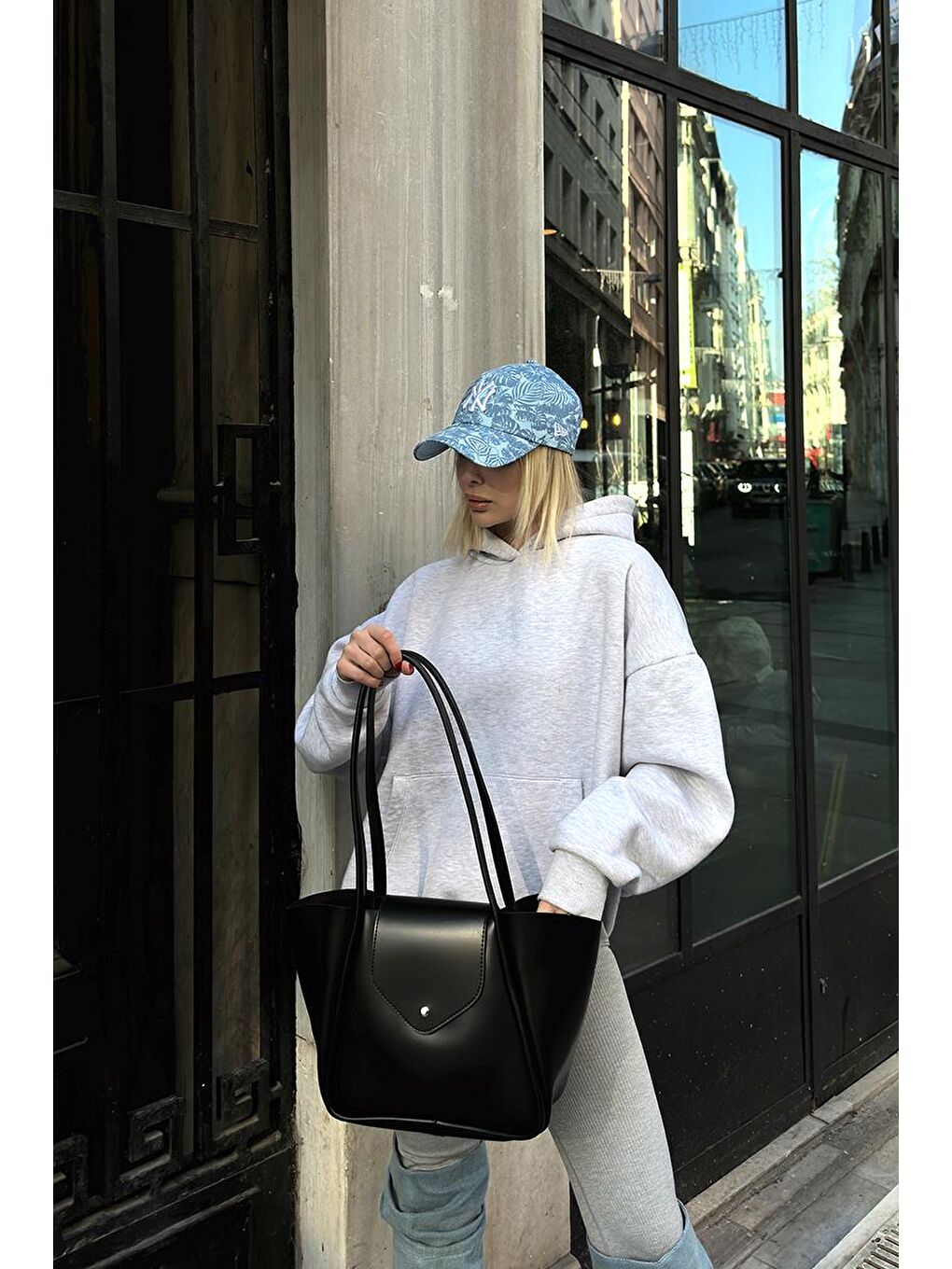 Petre Makyaj Çantalı Omuz Çantası Siyah-8