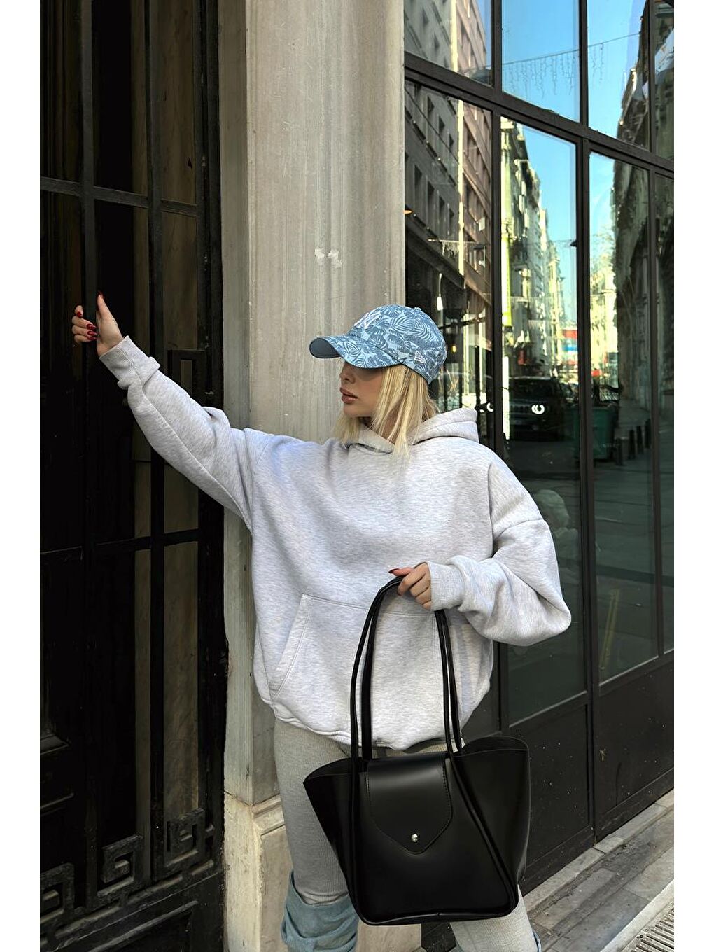 Petre Makyaj Çantalı Omuz Çantası Siyah-10