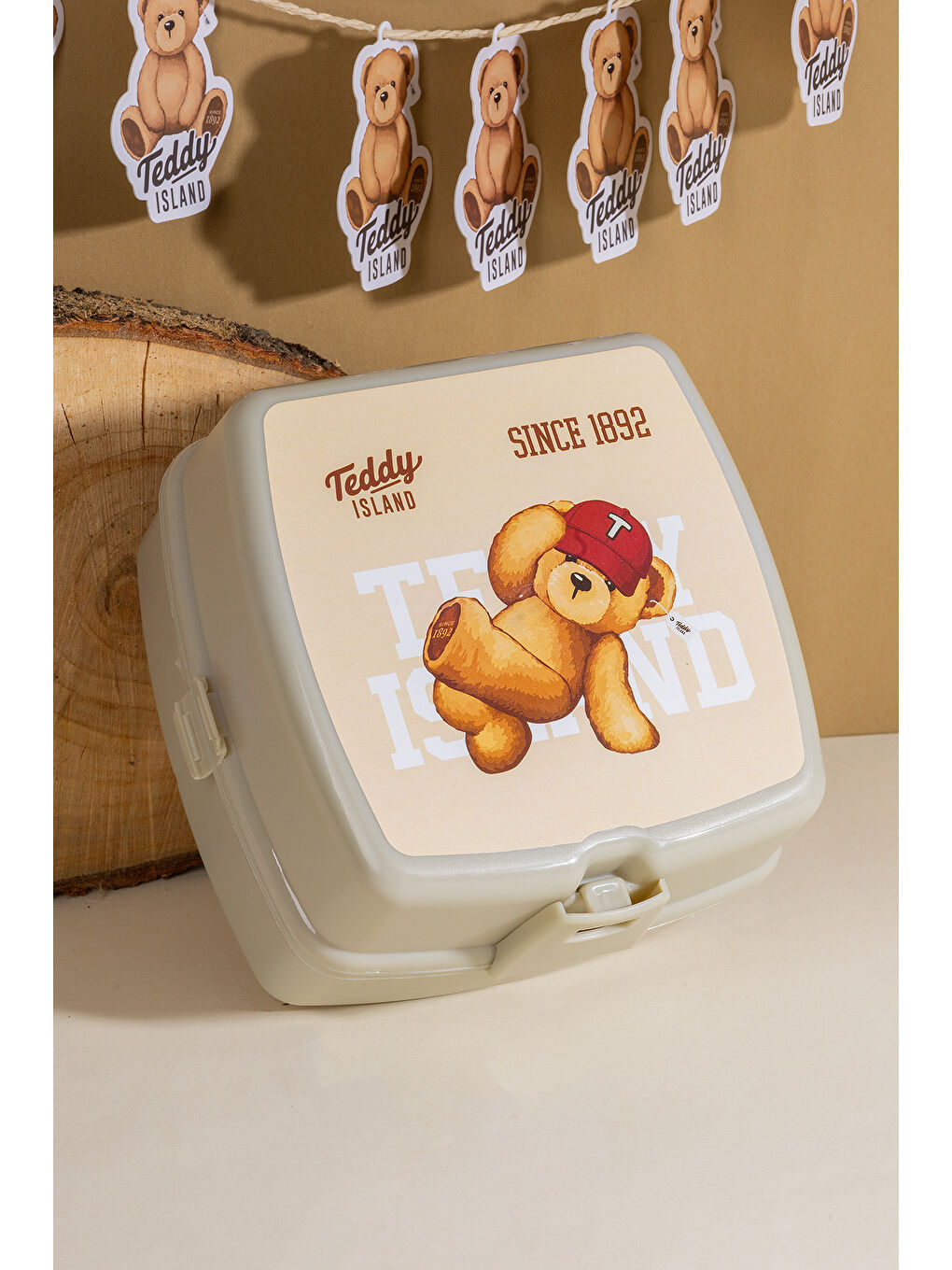 Ecrou Kahverengi Teddy Island Smart Lunch Box