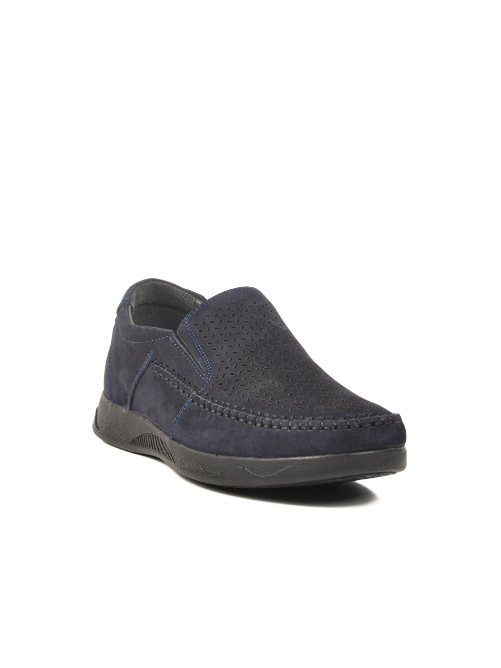 Lacivert Nubuk Hakiki Deri Ortopedik Erkek Casual Ayakkabı 3Y1657 M-2