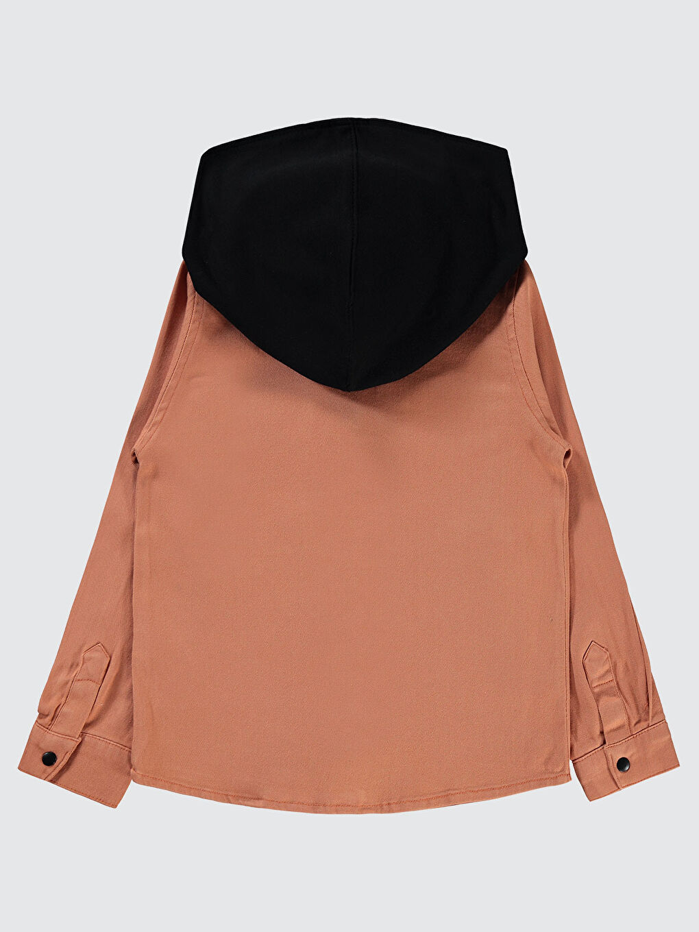 Kahverengi Boys Erkek Çocuk Kapüşonlu Gömlek 6 9 Yaş Kiremit-2