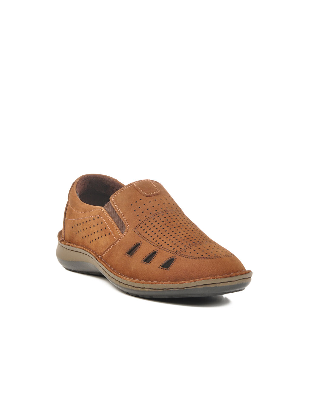 Kahverengi Kahve Nubuk Hakiki Deri Ortopedik Erkek Casual Ayakkabı 4Y0026 M-2