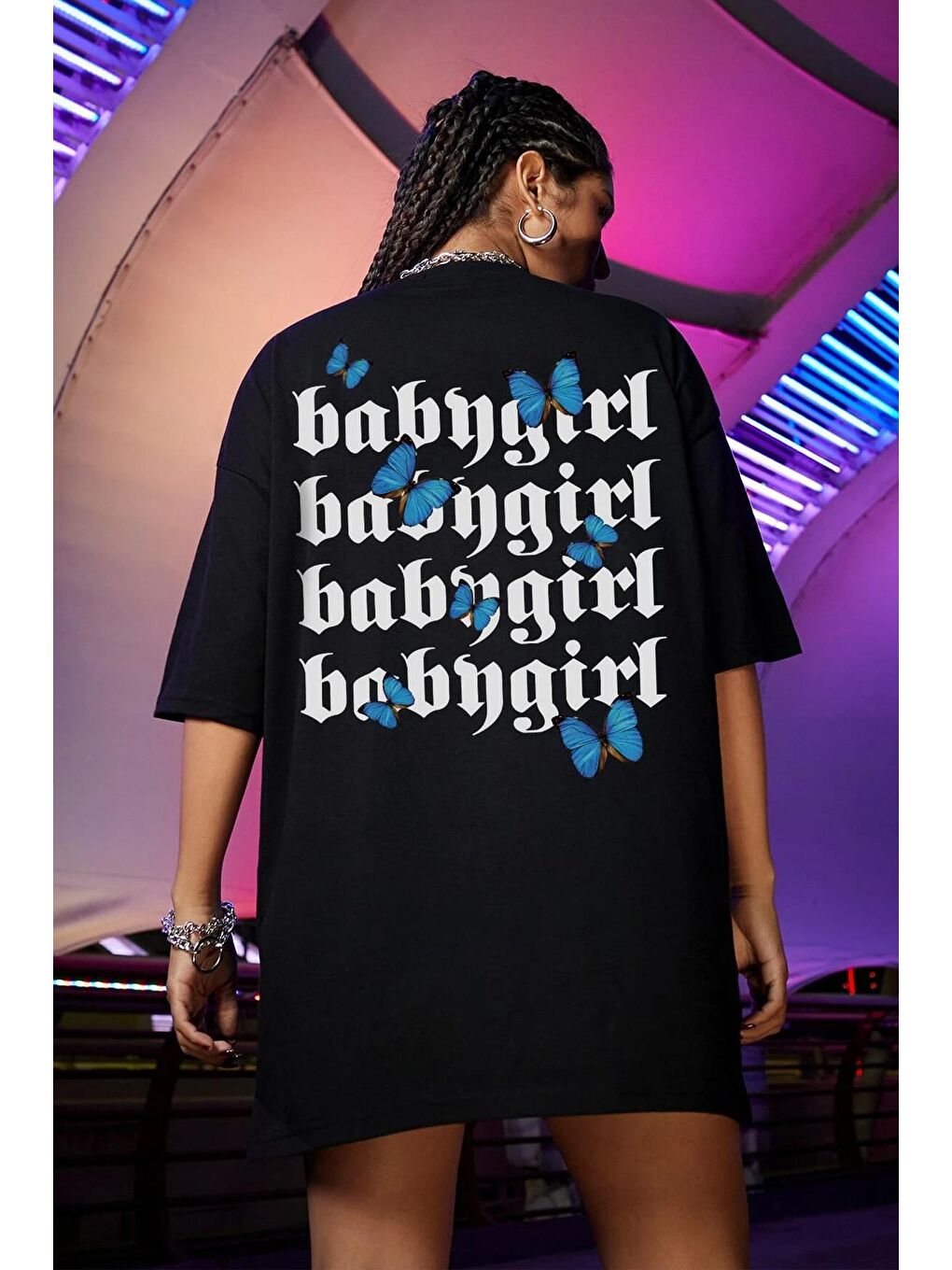 uyguntarz Siyah Unisex Babygirl Baskılı Tasarım Tshirt - 1