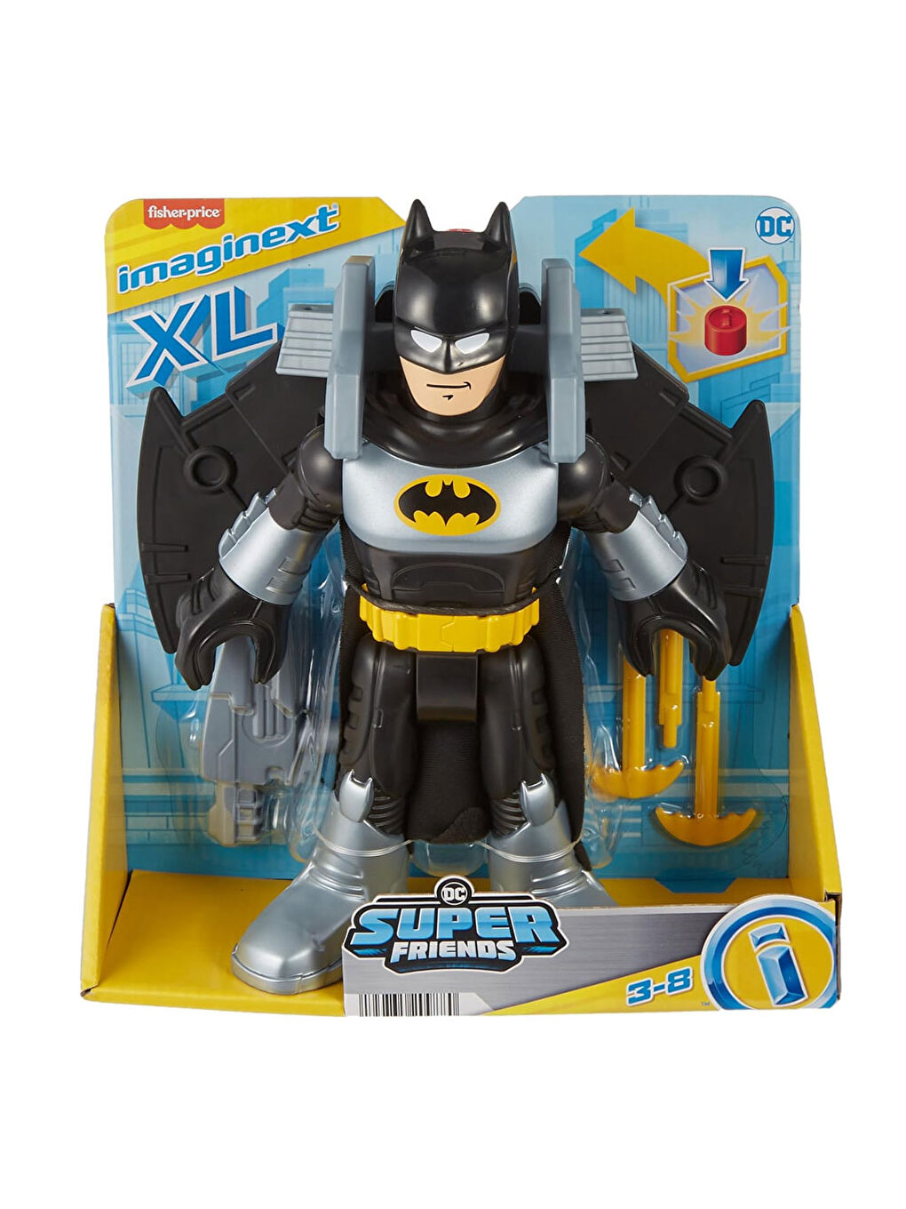 Imaginext Renksiz DC Super Friends Batglider ve Batman HVY12