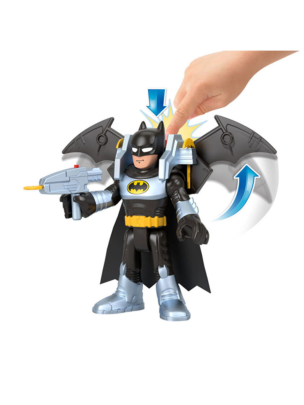 Imaginext Renksiz DC Super Friends Batglider ve Batman HVY12 - 2