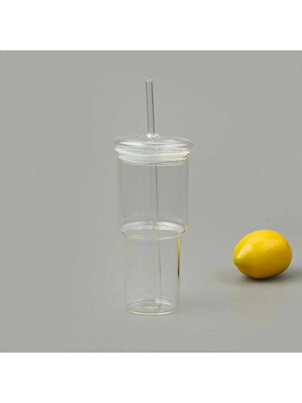Renksiz Cam Pipetli Bardak - Şeffaf - 500 ml-1