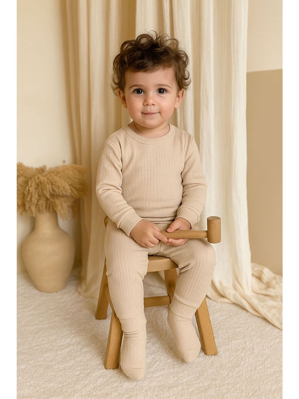 Lacivert Organik Pamuklu Zıbın Body ve Patikli Alt 6 Parça 3’lü Set Bebek Takımı 0-9 Ay-2