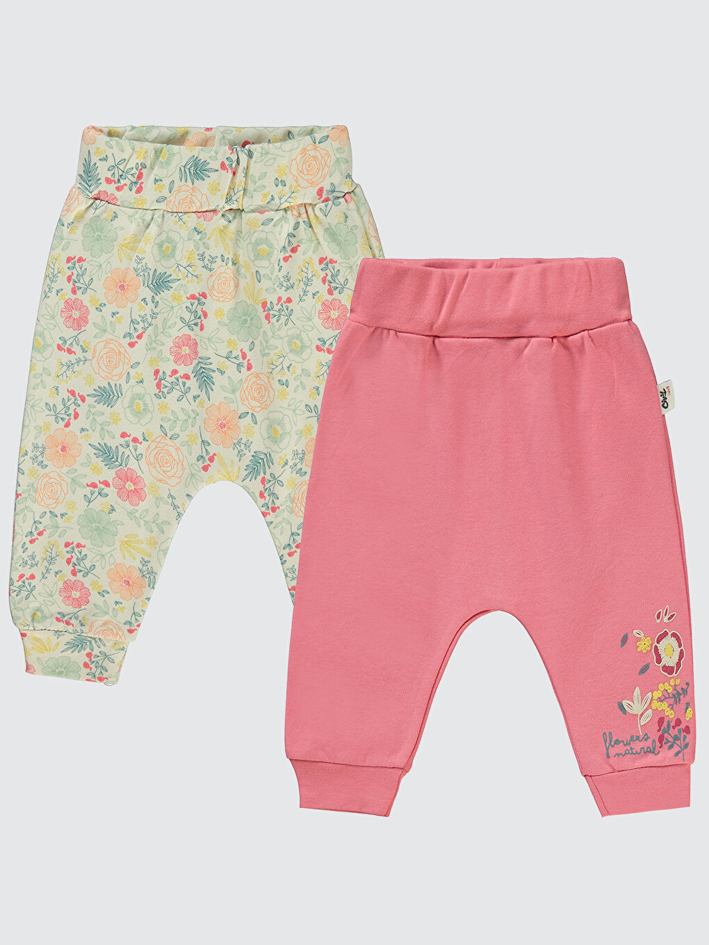 Pembe Baby Kız Bebek 2'li Patiksiz Tek Alt 6-18 Ay Gül