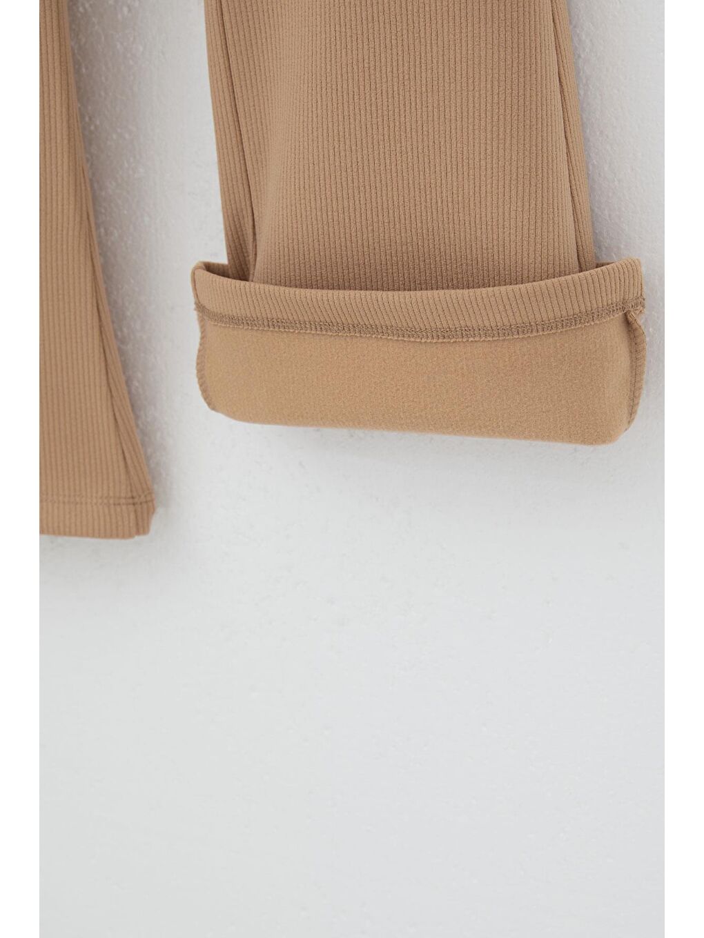 Kız Çocuk Tayt Basic İspanyol Paça Bej (4-5 Yaş)-3