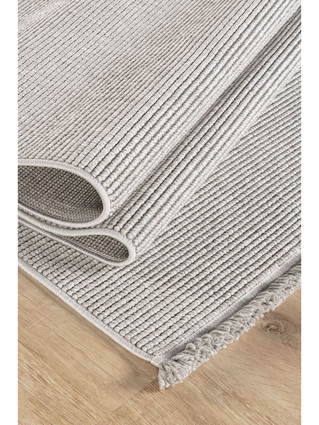 Loopy 5553 Gri Yumuşak Dokulu Bukle Modern Salon Mutfak Koridor Halısı Makine Halısı-80x150-5