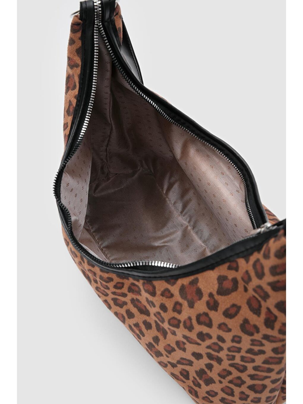 Karışık Marilla Süet Vintage Omuz Çantası Leopar Desen-2