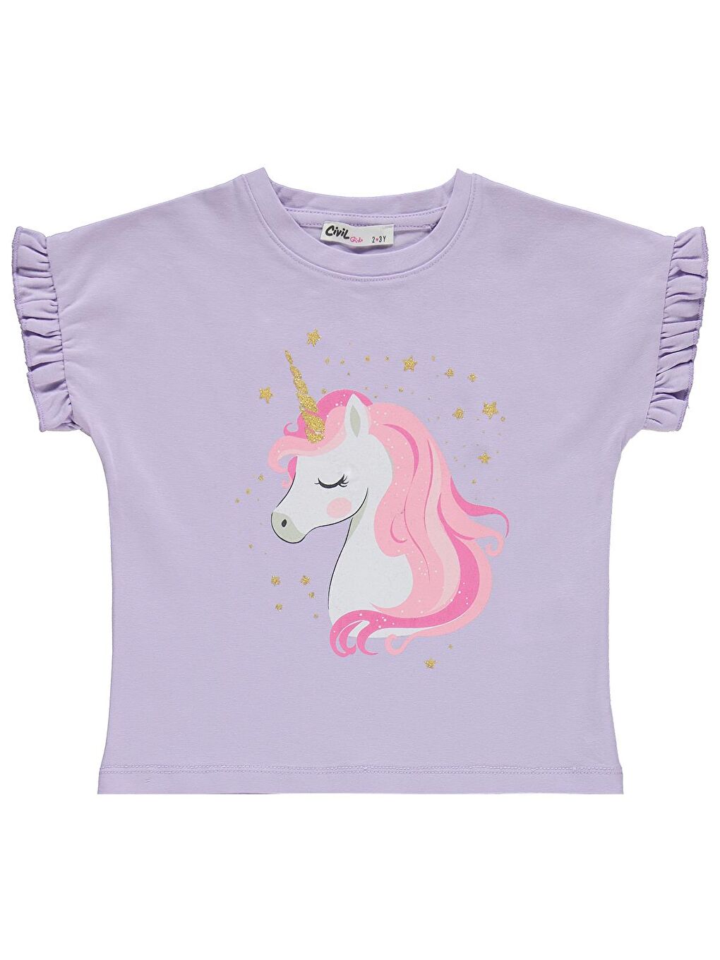 Girls Baskılı 2-5 Yaş Takım - Lila-1