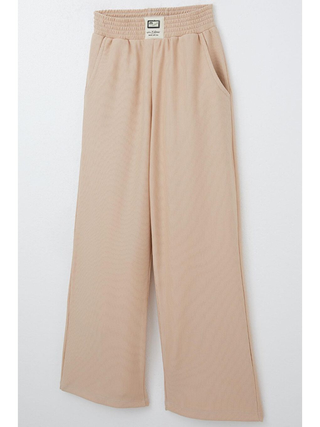 Kız Çocuk Pantolon Bel Kısmı Arma Detaylı Cepli Bej (9 Yaş)-2