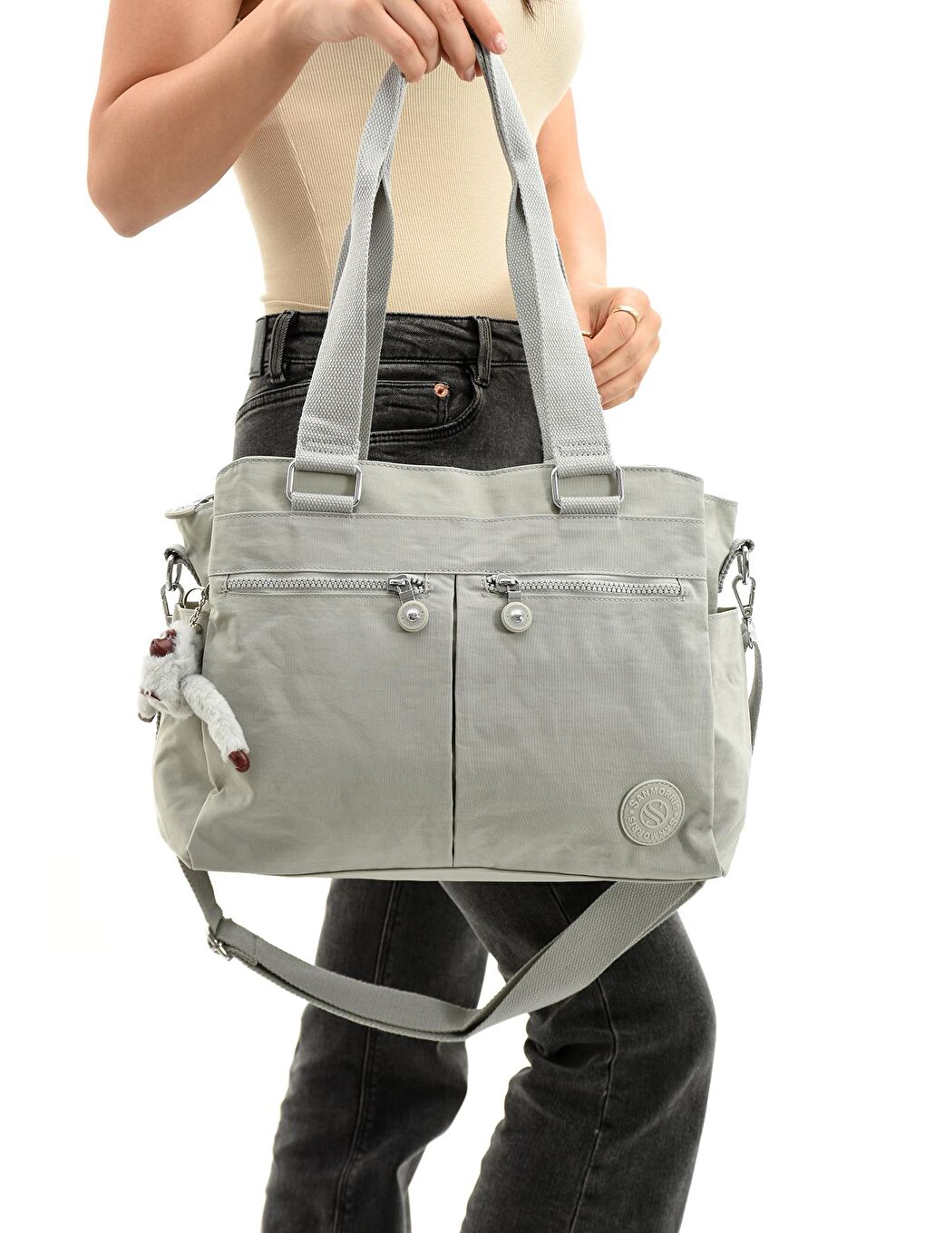 Gri Montello Çok Bölmeli Fonksiyonel Omuz ve Postacı Çantası BP-4858O-1