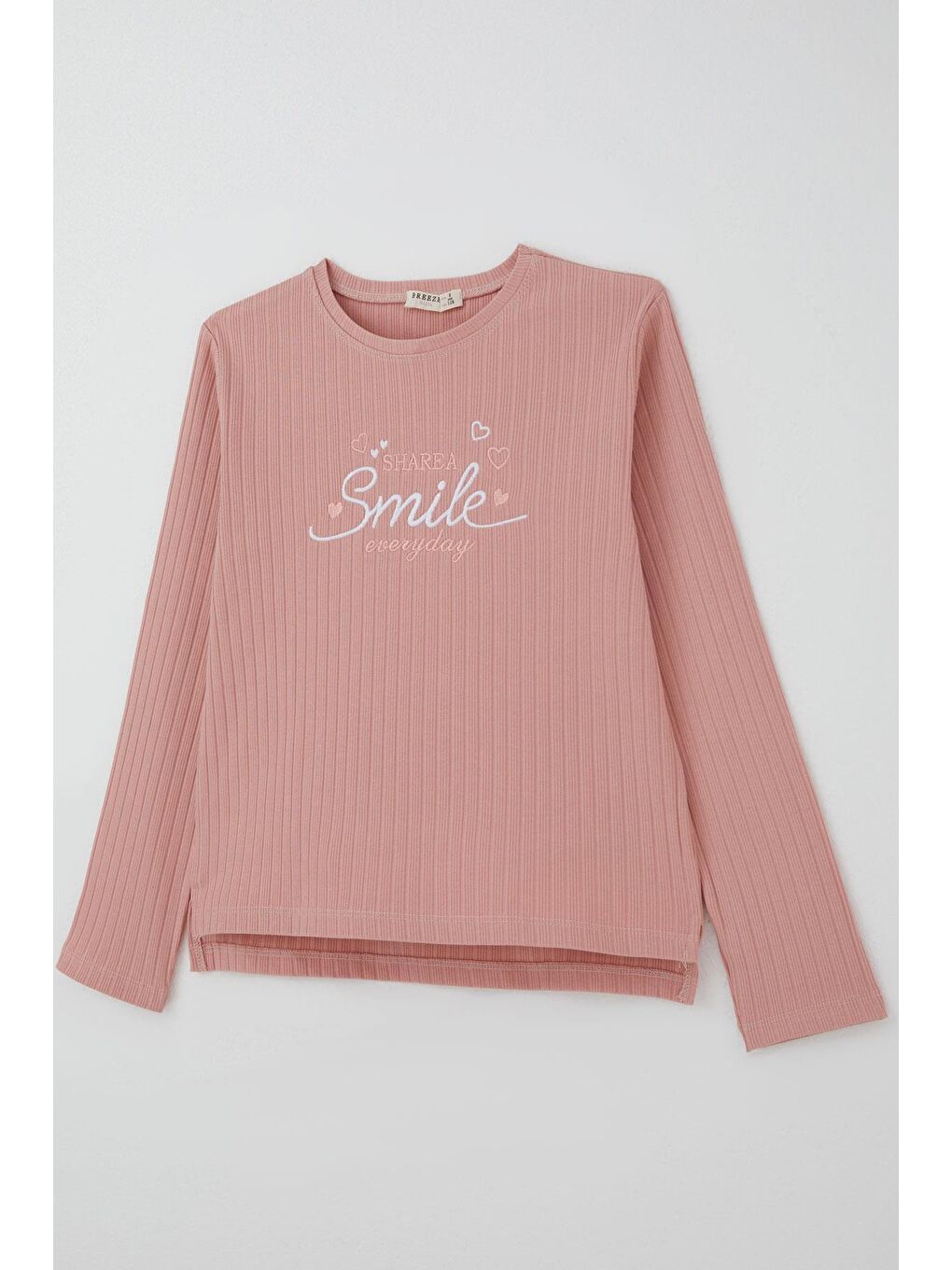 Pembe Kız Çocuk Pantolonlu Takım Yazı & Kalp Nakışlı Pantolonu Fiyonk Aksesuarlı Gülkurusu (4-8 Yaş)-6