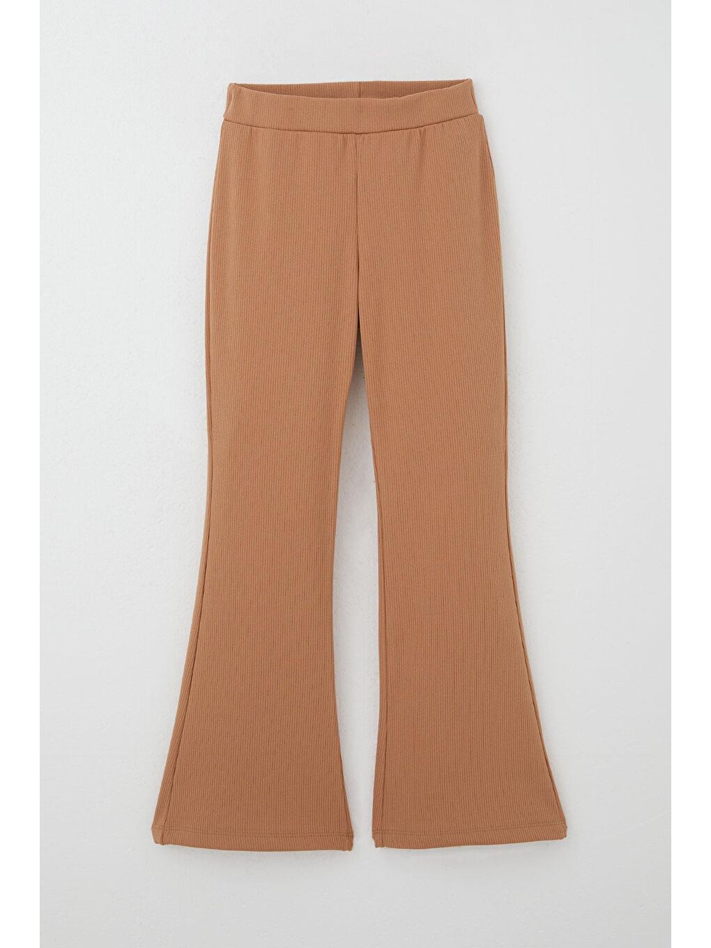 Kız Çocuk Tayt Basic İspanyol Paça Açık Kahverengi (4-8 Yaş)