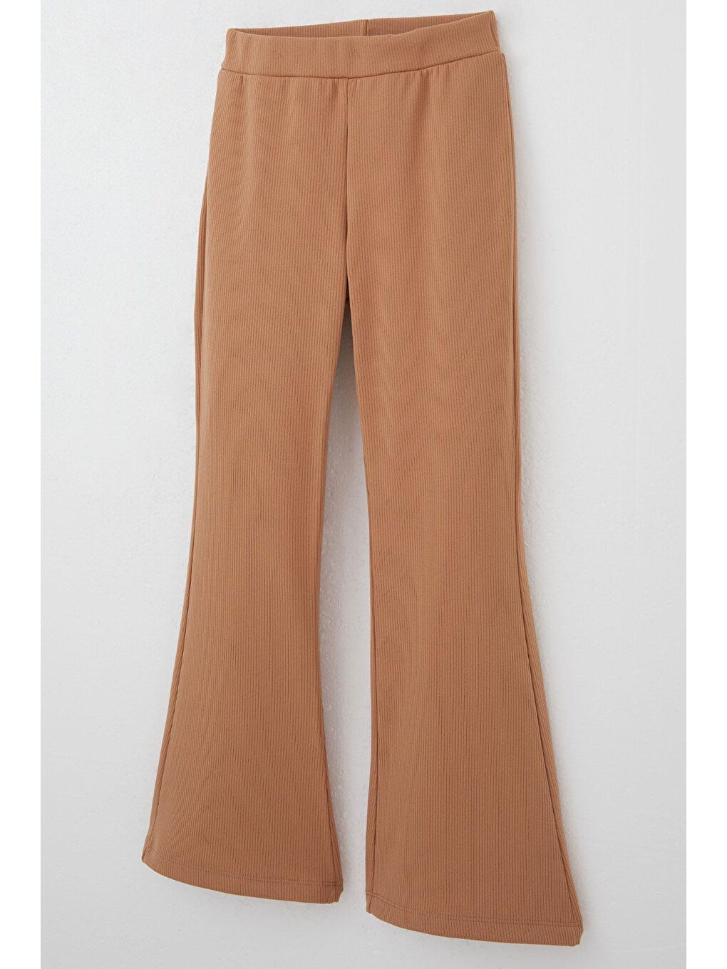 Kız Çocuk Tayt Basic İspanyol Paça Açık Kahverengi (4-8 Yaş)-2