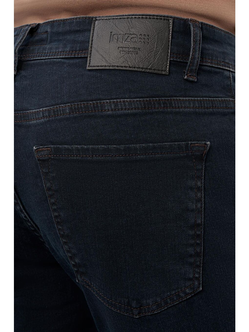 Koyu Lacivert Düz Gabardin Pamuklu 5 Cep Slim Fit Casual Denim Pantolon 1023245159-4