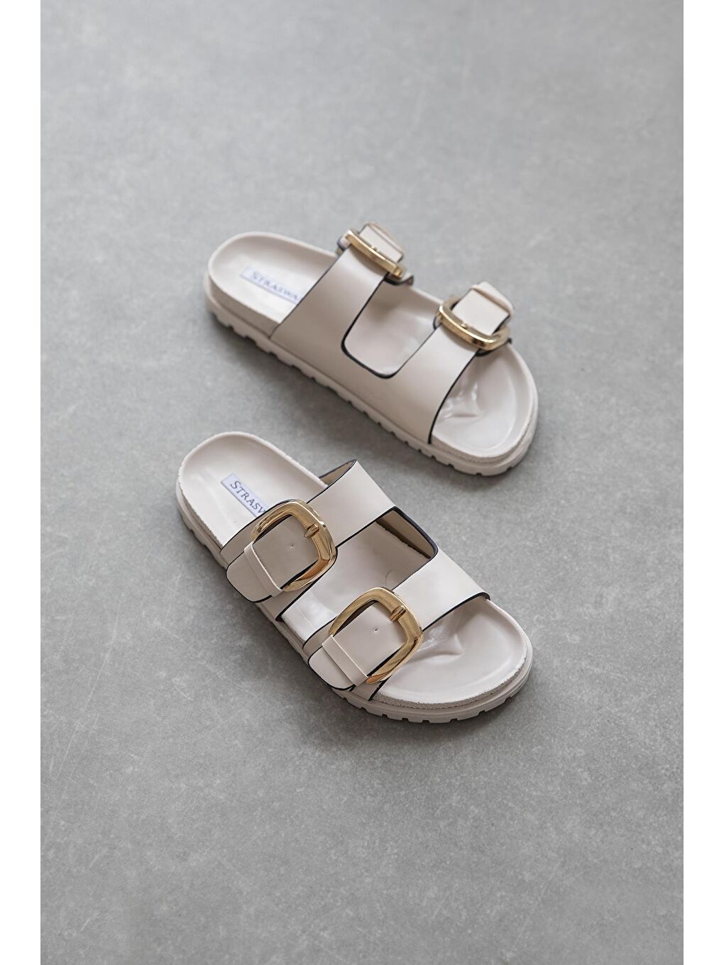 Bonita Kadın Toka Detay Günlük Konfor Terlik Bej