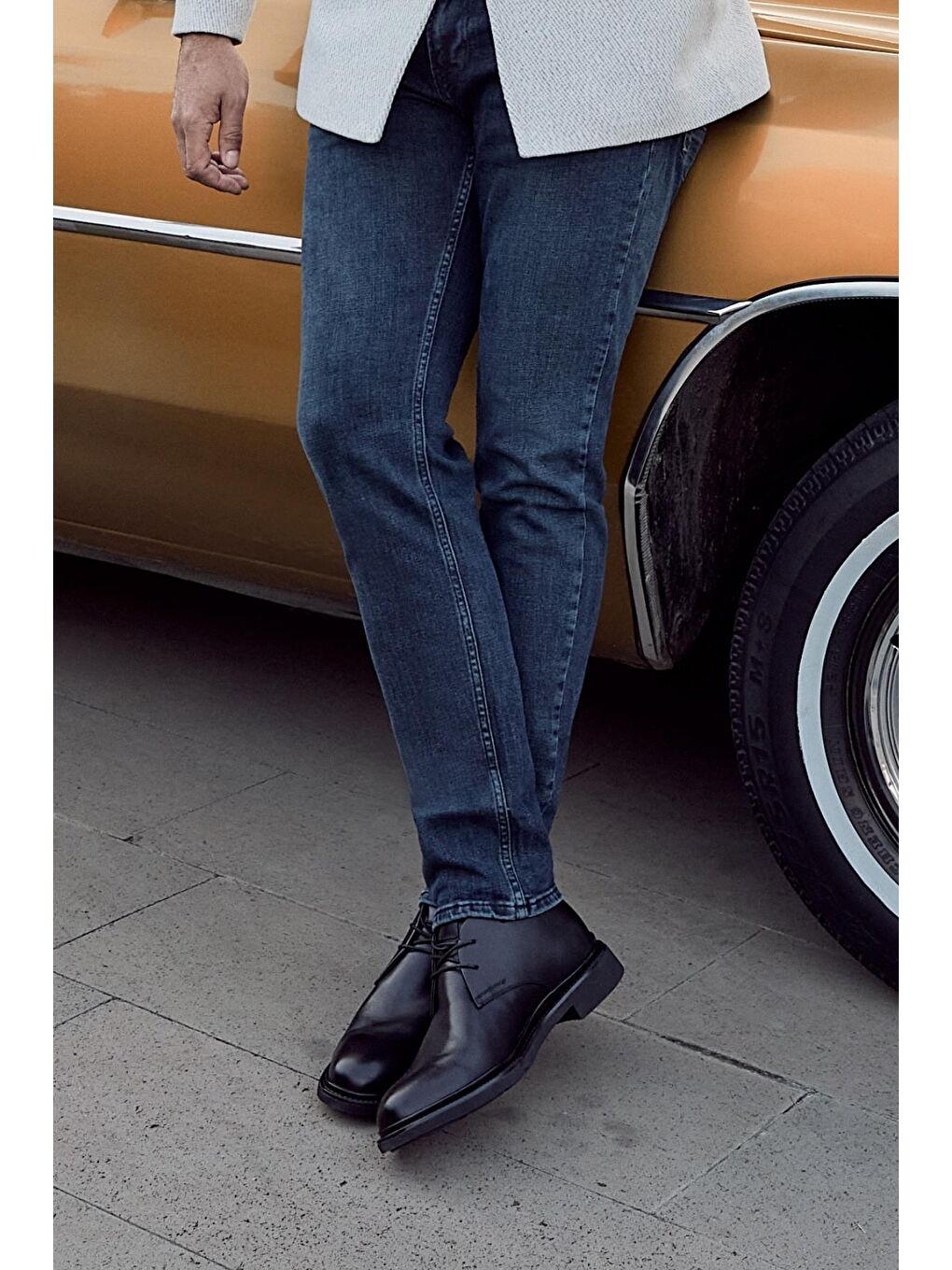 Koyu Haki Düz Gabardin Pamuklu 5 Cep Slim Fit Casual Denim Pantolon 1023245155